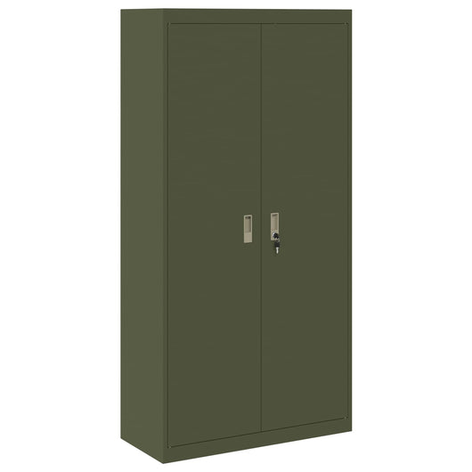 Armadio con archiviazione 2 pcs Verde oliva 90 x 40 x 180 cm 3406170