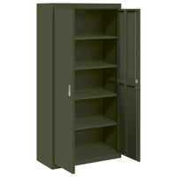 Armadio con archiviazione 2 pcs Verde oliva 90 x 40 x 180 cm 3406170