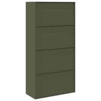 Armadio con archiviazione 2 pcs Verde oliva 90 x 40 x 180 cm 3406170