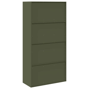 Armadio con archiviazione 2 pcs Verde oliva 90 x 40 x 180 cm 3406170