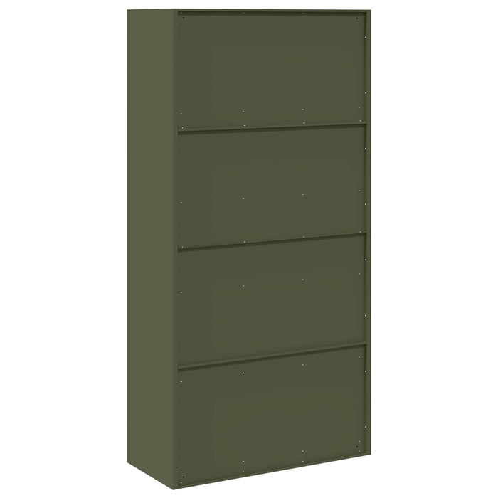 Armadio con archiviazione 2 pcs Verde oliva 90 x 40 x 180 cm 3406170