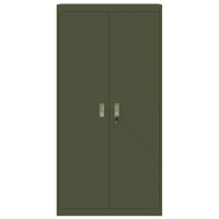 Armadio con archiviazione 2 pcs Verde oliva 90 x 40 x 180 cm 3406170