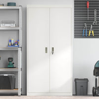 Armadio 2 pcs Bianco 90 x 40 x 180 cm Acciaio laminato a freddo 3406171