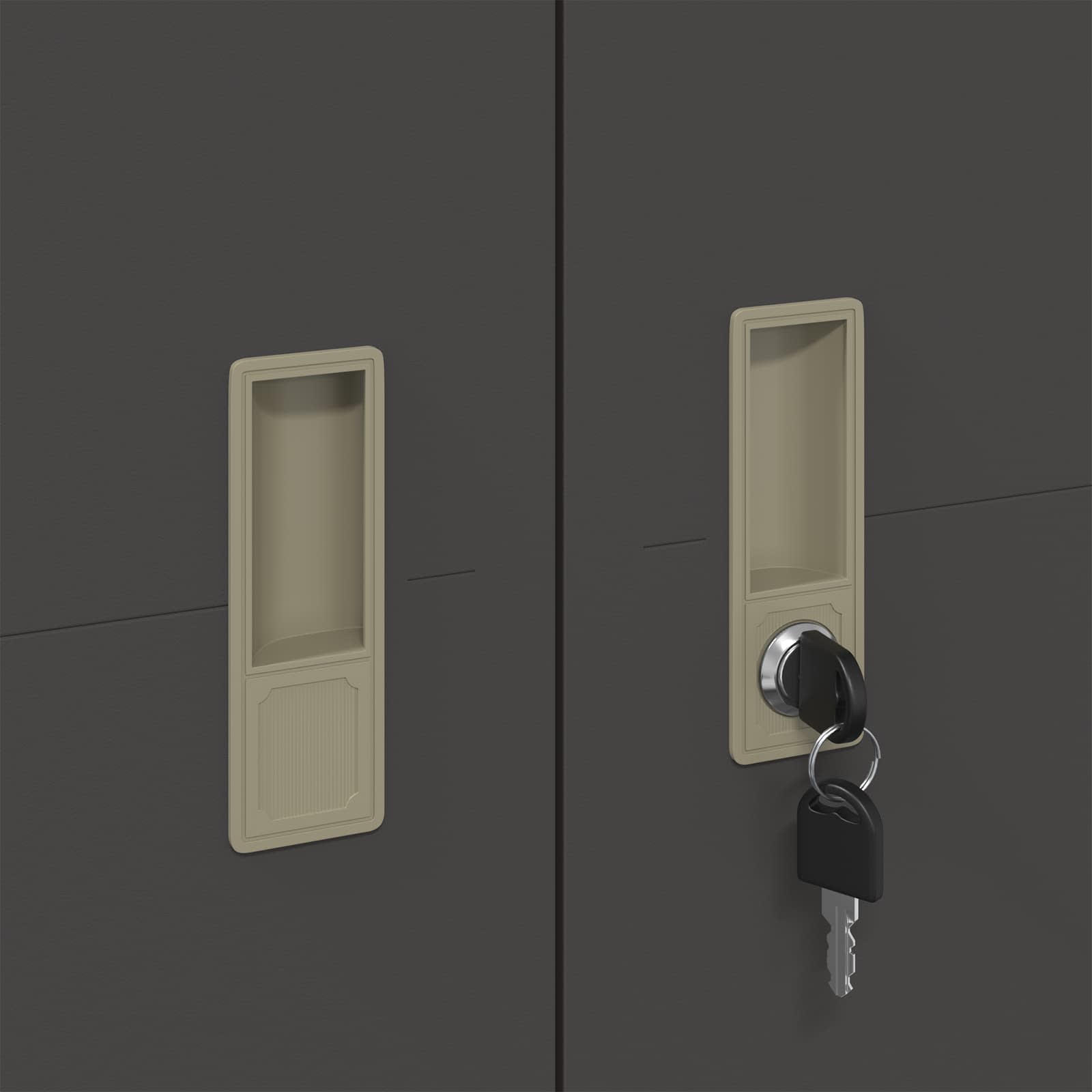 Armadio 2 pcs Nero 90 x 40 x 200 cm Acciaio laminato a freddo 3406172