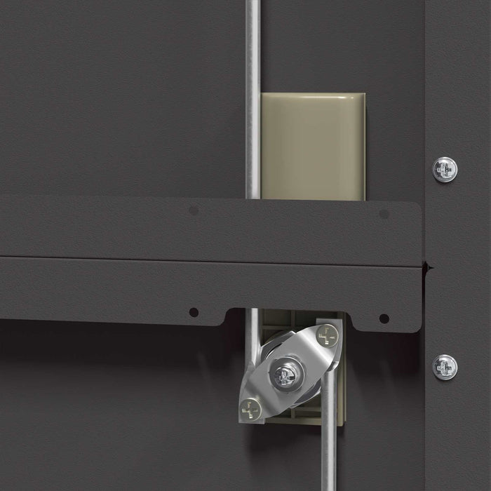 Armadio 2 pcs Nero 90 x 40 x 200 cm Acciaio laminato a freddo 3406172