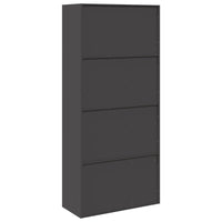 Armadio 2 pcs Nero 90 x 40 x 200 cm Acciaio laminato a freddo 3406172