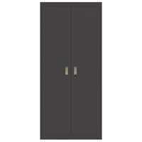 Armadio 2 pcs Nero 90 x 40 x 200 cm Acciaio laminato a freddo 3406172