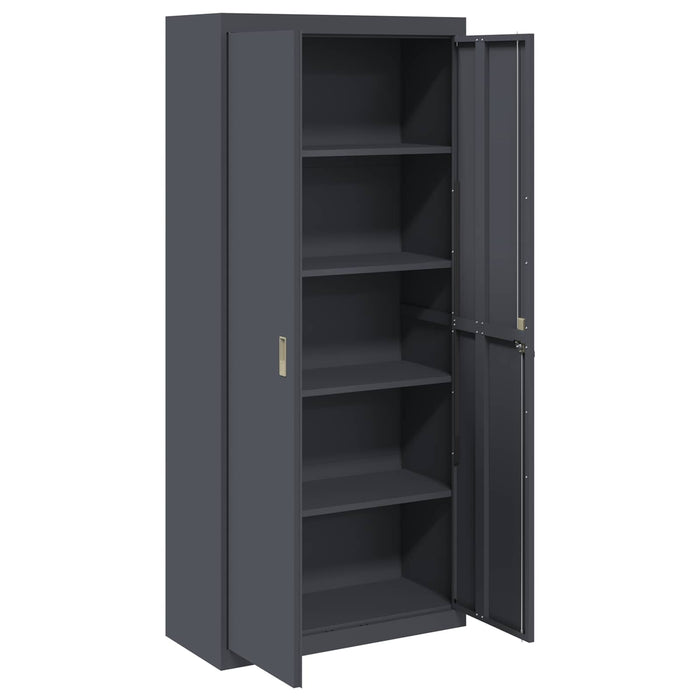 Armadio con archiviazione 2 pcs Antracite 90 x 40 x 200 cm 3406174
