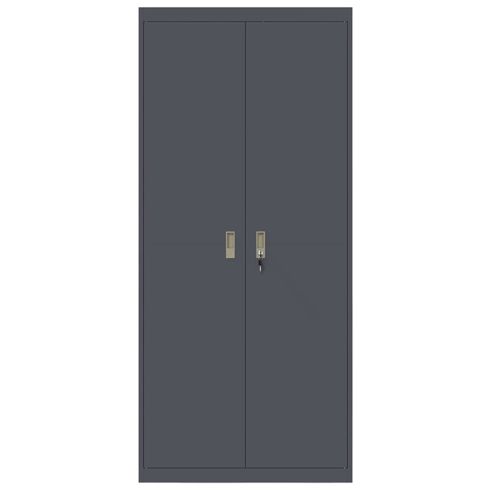 Armadio con archiviazione 2 pcs Antracite 90 x 40 x 200 cm 3406174