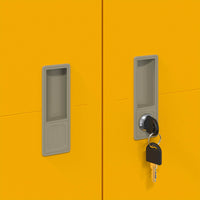 Armadio con archiviazione 2 pcs Giallo senape 90 x 40 x 200 cm 3406175