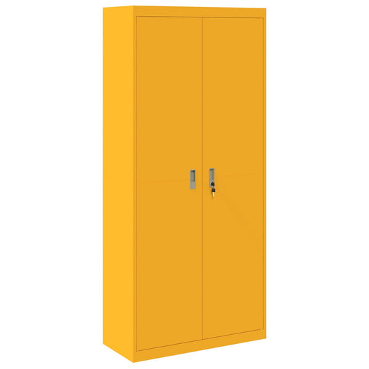 Armadio con archiviazione 2 pcs Giallo senape 90 x 40 x 200 cm 3406175