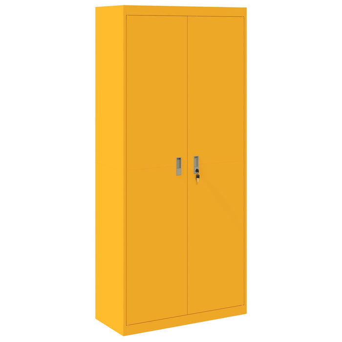 Armadio con archiviazione 2 pcs Giallo senape 90 x 40 x 200 cm 3406175