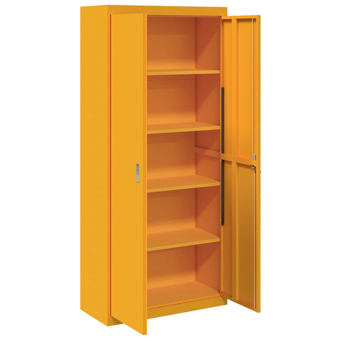 Armadio con archiviazione 2 pcs Giallo senape 90 x 40 x 200 cm 3406175