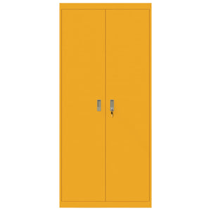 Armadio con archiviazione 2 pcs Giallo senape 90 x 40 x 200 cm 3406175
