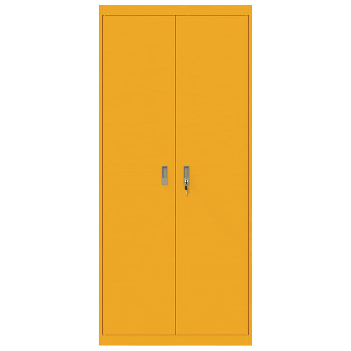 Armadio con archiviazione 2 pcs Giallo senape 90 x 40 x 200 cm 3406175