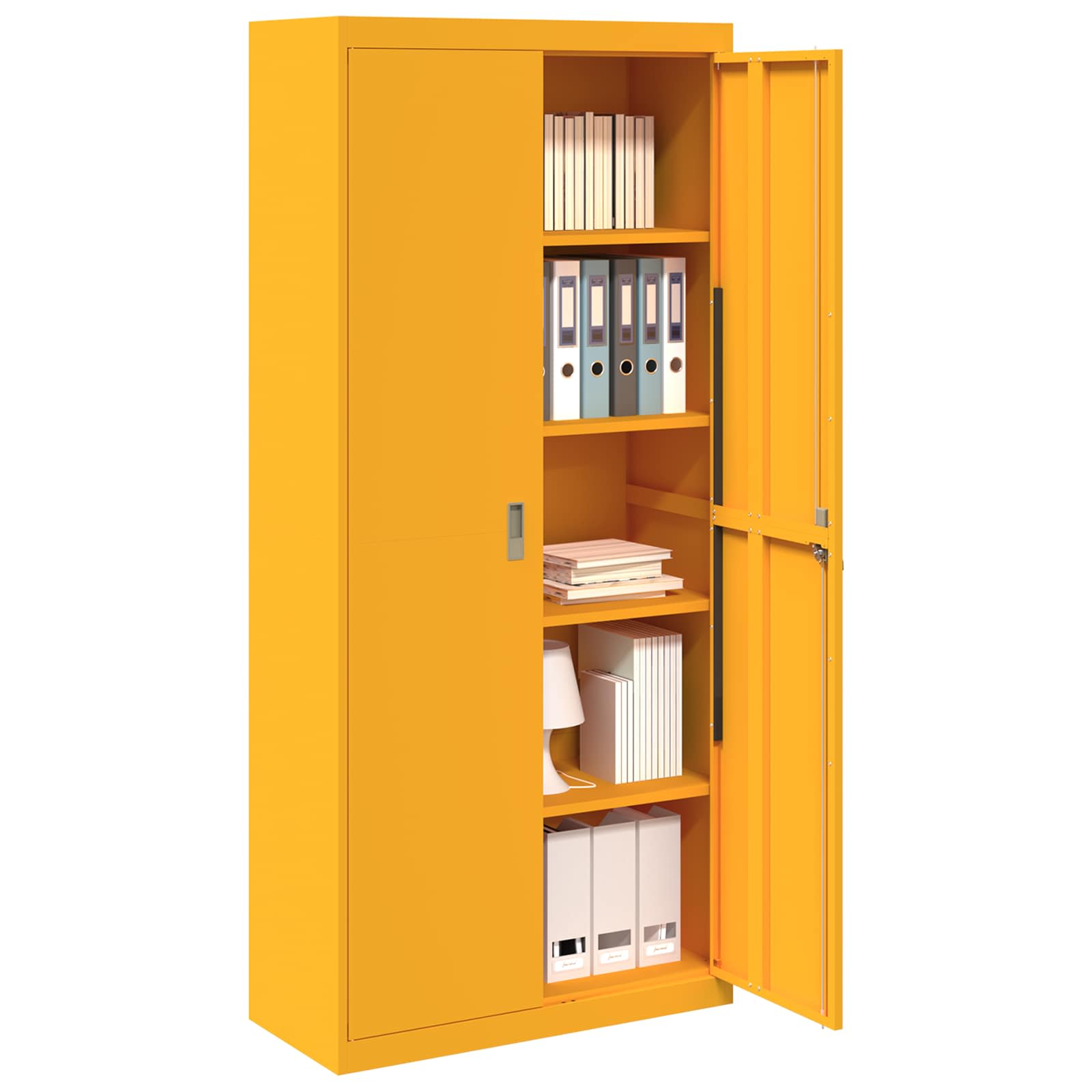 Armadio con archiviazione 2 pcs Giallo senape 90 x 40 x 200 cm 3406175