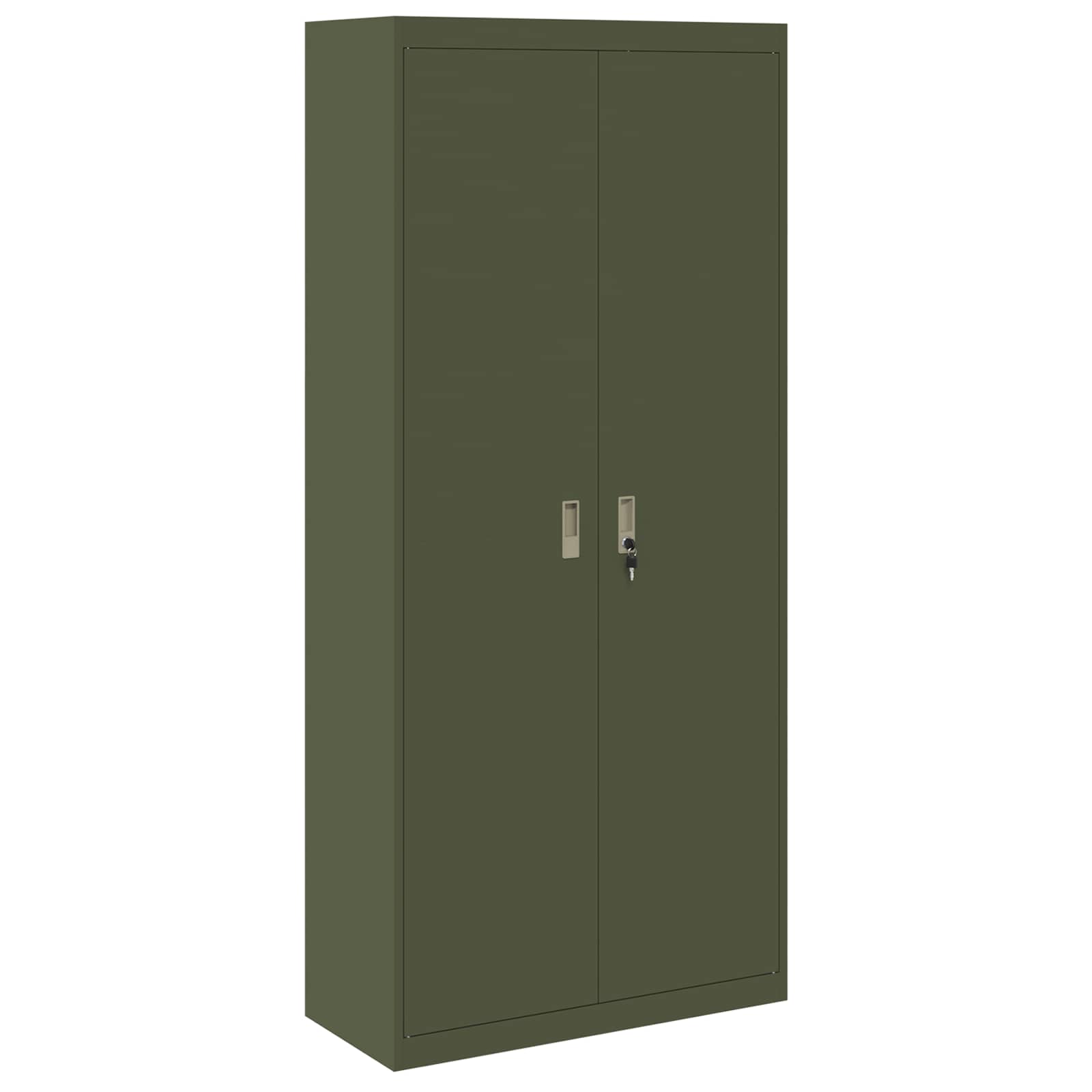 Armadio con archiviazione 2 pcs Verde oliva 90 x 40 x 200 cm 3406176