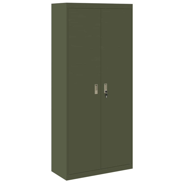 Armadio con archiviazione 2 pcs Verde oliva 90 x 40 x 200 cm 3406176