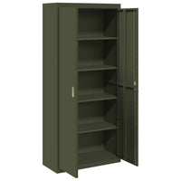 Armadio con archiviazione 2 pcs Verde oliva 90 x 40 x 200 cm 3406176