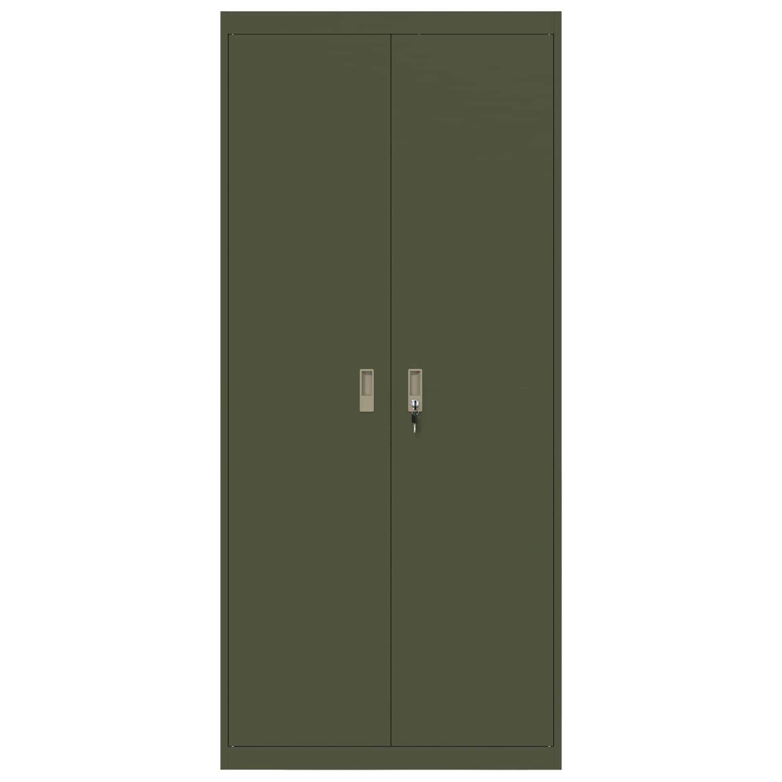 Armadio con archiviazione 2 pcs Verde oliva 90 x 40 x 200 cm 3406176