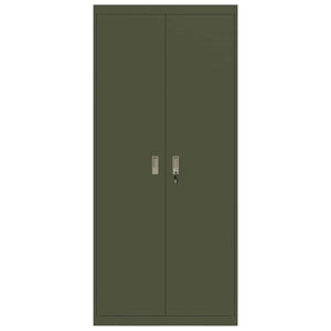 Armadio con archiviazione 2 pcs Verde oliva 90 x 40 x 200 cm 3406176