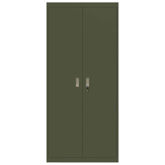 Armadio con archiviazione 2 pcs Verde oliva 90 x 40 x 200 cm 3406176