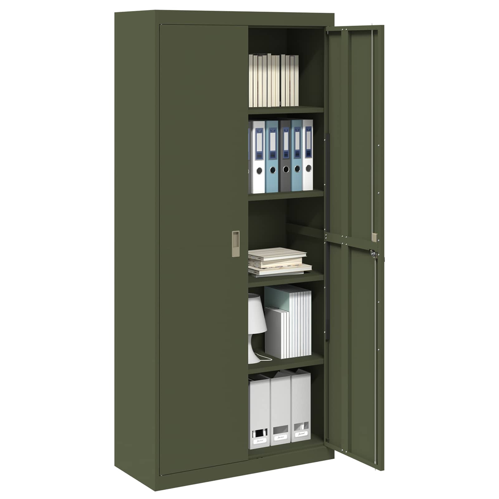 Armadio con archiviazione 2 pcs Verde oliva 90 x 40 x 200 cm 3406176