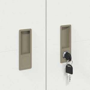 Armadio 2 pcs Bianco 90 x 40 x 200 cm Acciaio laminato a freddo 3406177