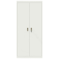 Armadio 2 pcs Bianco 90 x 40 x 200 cm Acciaio laminato a freddo 3406177