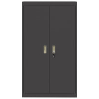 Armadio 2 pcs Nero 80 x 40 x 140 cm Acciaio laminato a freddo 3406178