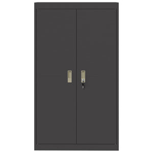 Armadio 2 pcs Nero 80 x 40 x 140 cm Acciaio laminato a freddo 3406178