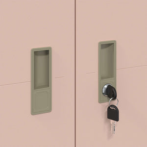 Armadio 2 pcs Rosa 80 x 40 x 140 cm Acciaio laminato a freddo 3406179