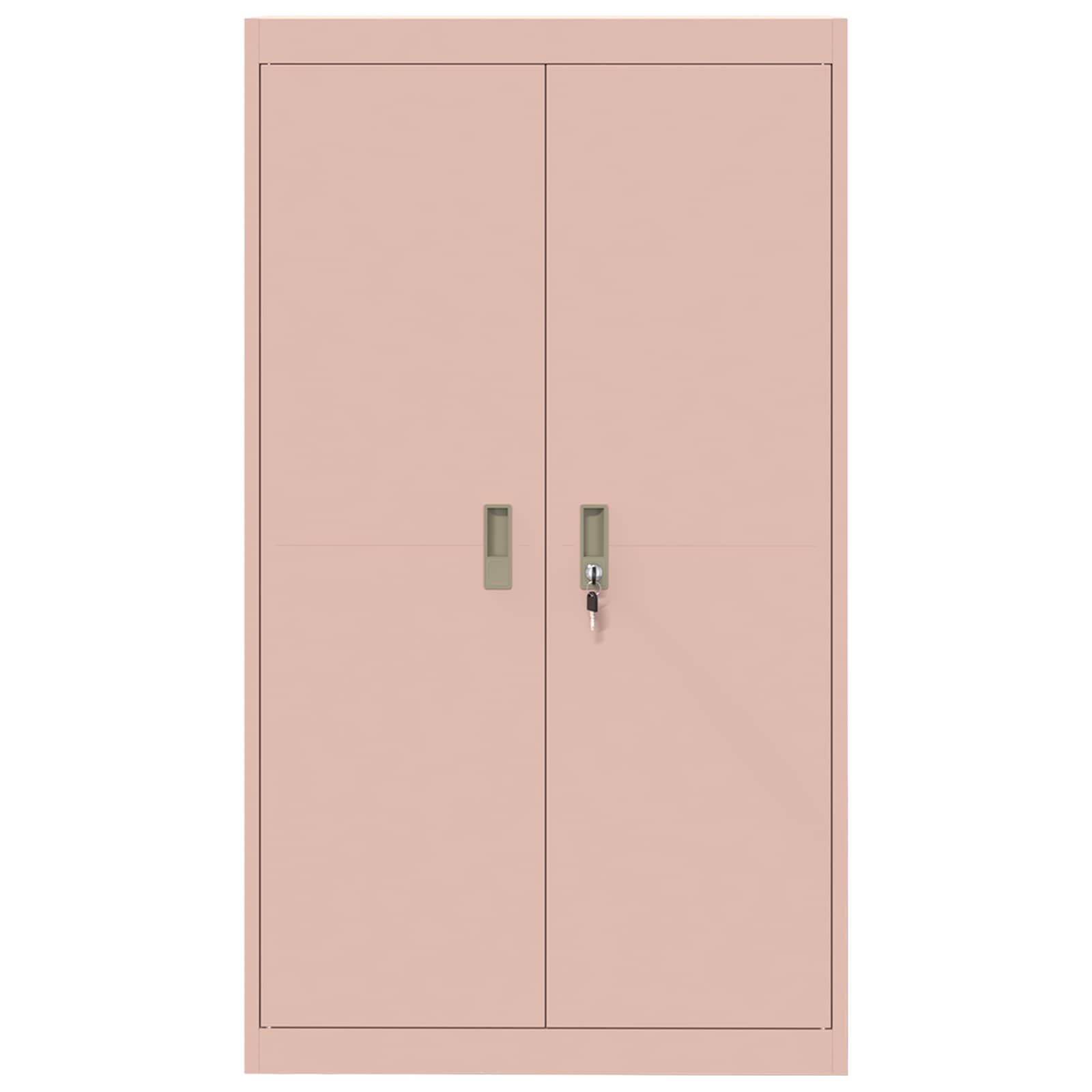 Armadio 2 pcs Rosa 80 x 40 x 140 cm Acciaio laminato a freddo 3406179