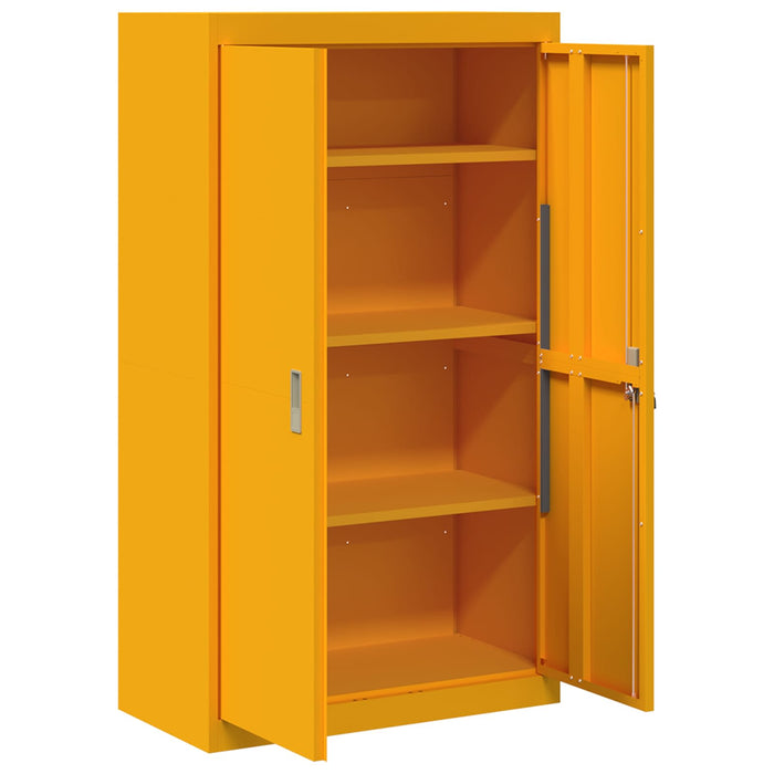 Armadio con archiviazione 2 pcs Giallo senape 80 x 40 x 140 cm 3406181