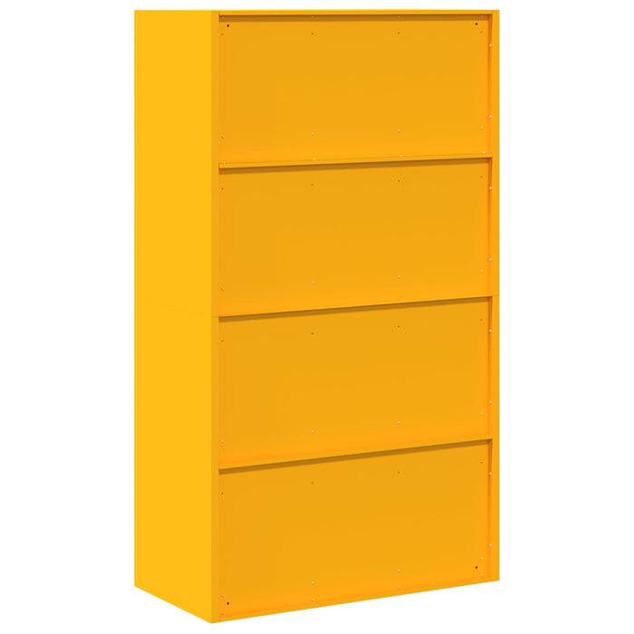 Armadio con archiviazione 2 pcs Giallo senape 80 x 40 x 140 cm 3406181