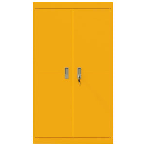 Armadio con archiviazione 2 pcs Giallo senape 80 x 40 x 140 cm 3406181