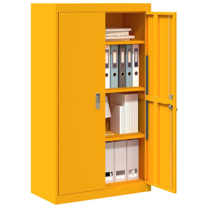 Armadio con archiviazione 2 pcs Giallo senape 80 x 40 x 140 cm 3406181