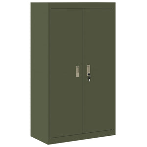 Armadio con archiviazione 2 pcs Verde oliva 80 x 40 x 140 cm 3406182