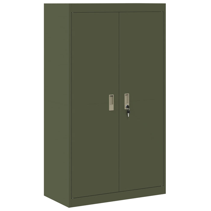 Armadio con archiviazione 2 pcs Verde oliva 80 x 40 x 140 cm 3406182