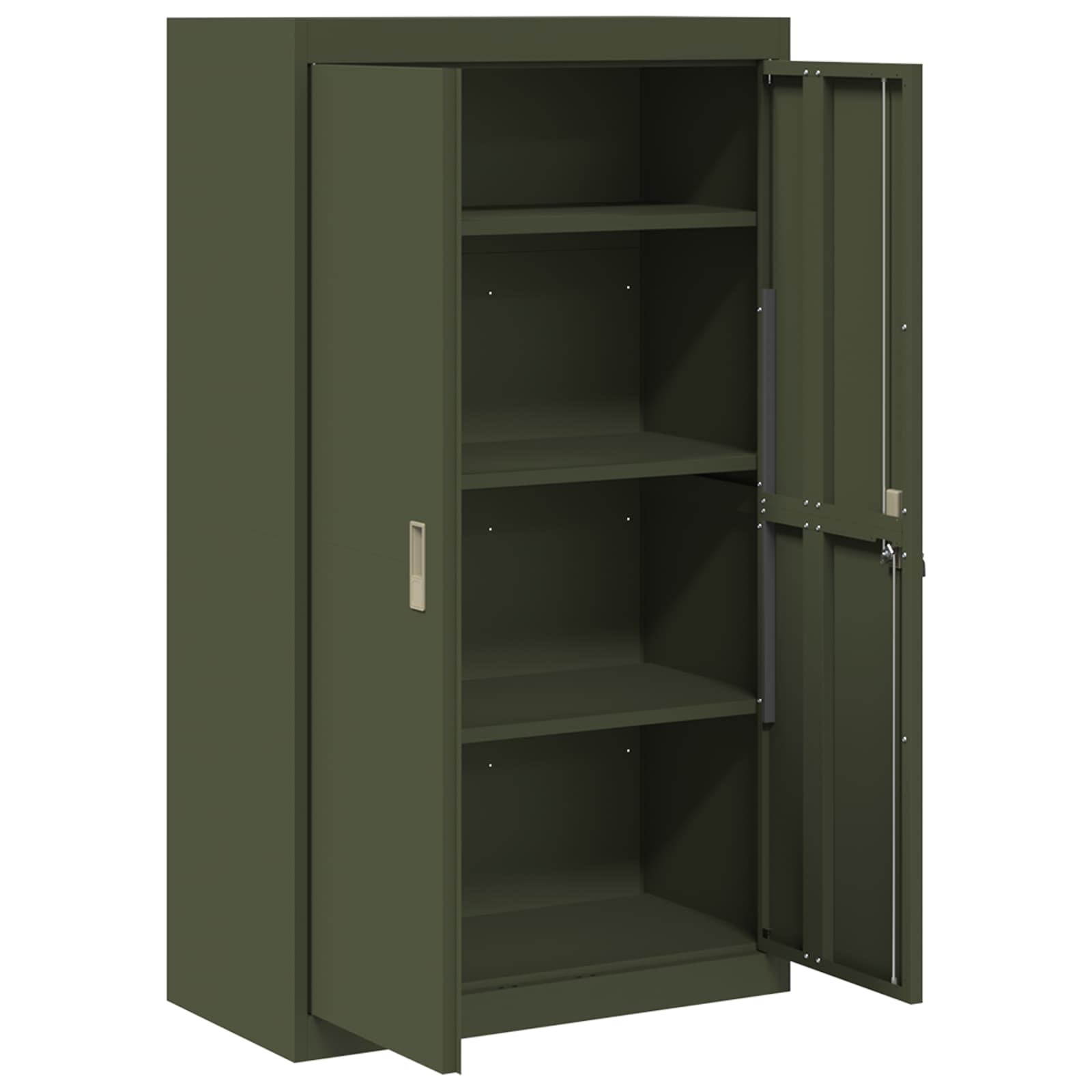 Armadio con archiviazione 2 pcs Verde oliva 80 x 40 x 140 cm 3406182