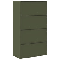 Armadio con archiviazione 2 pcs Verde oliva 80 x 40 x 140 cm 3406182