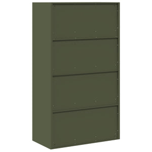 Armadio con archiviazione 2 pcs Verde oliva 80 x 40 x 140 cm 3406182