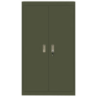 Armadio con archiviazione 2 pcs Verde oliva 80 x 40 x 140 cm 3406182