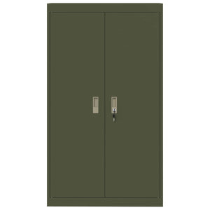 Armadio con archiviazione 2 pcs Verde oliva 80 x 40 x 140 cm 3406182