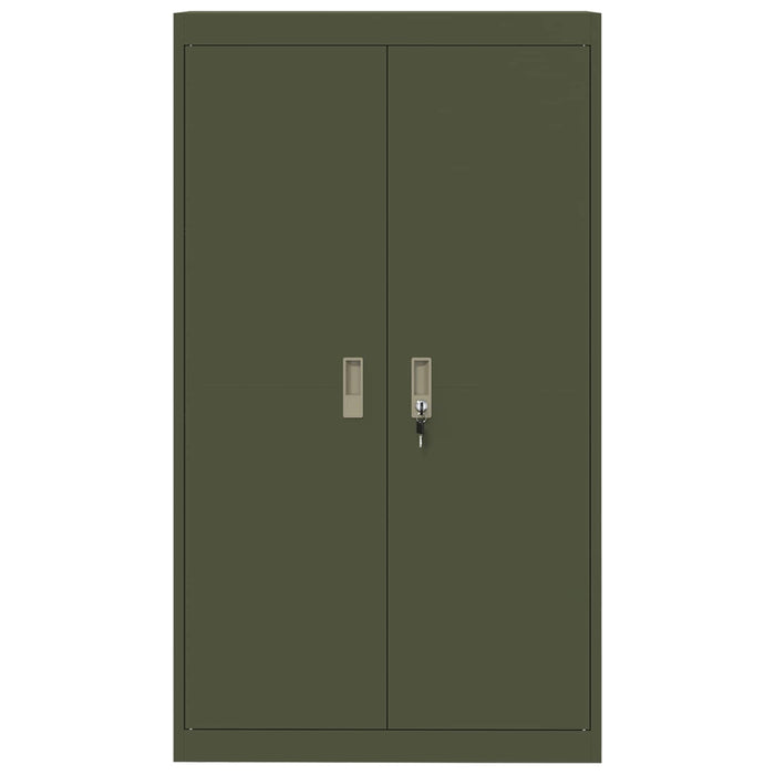 Armadio con archiviazione 2 pcs Verde oliva 80 x 40 x 140 cm 3406182