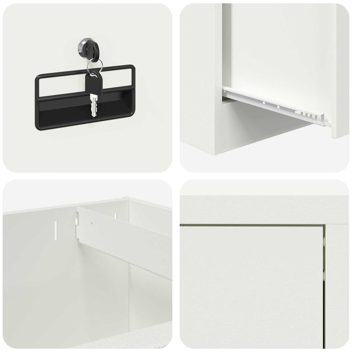 Armadio con archiviazione 2 pcs Antracite 80 x 40 x 180 cm 3406186