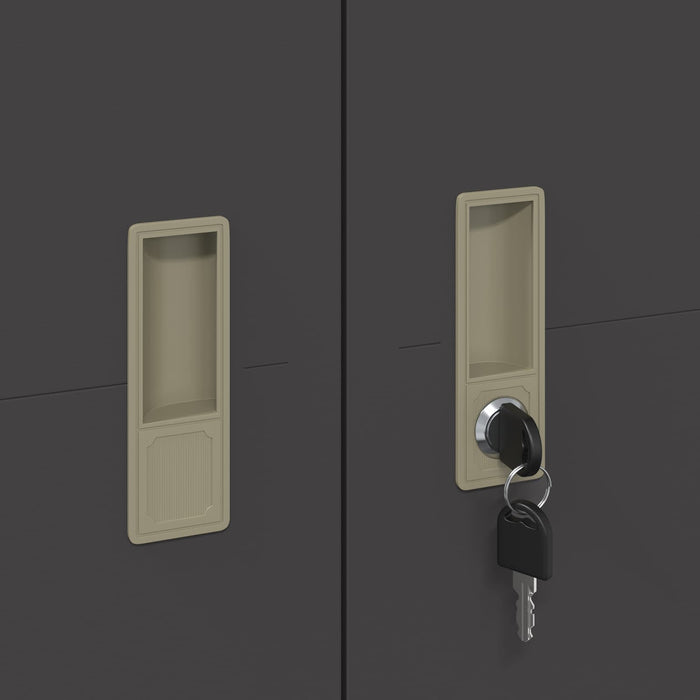 Armadio 2 pcs Nero 60 x 40 x 180 cm Acciaio laminato a freddo 3406196