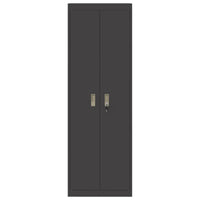 Armadio 2 pcs Nero 60 x 40 x 180 cm Acciaio laminato a freddo 3406196