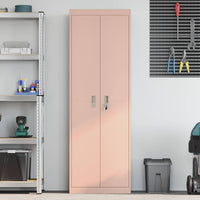 Armadio 2 pcs Rosa 60 x 40 x 180 cm Acciaio laminato a freddo 3406197