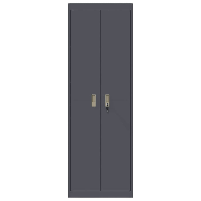 Armadio con archiviazione 2 pcs Antracite 60 x 40 x 180 cm 3406198